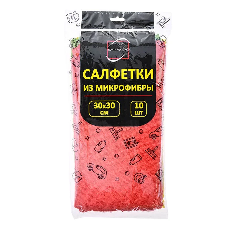 Набор салфеток из микрофибры 30 х 30 см, 10 шт